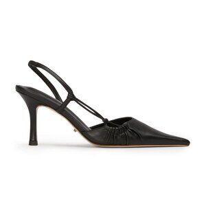 Tony Bianco Black Pointed-Toe Slingback Heels